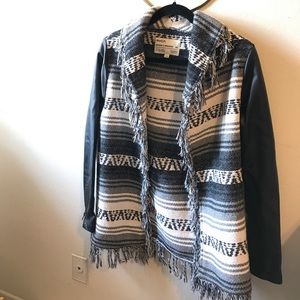 RVCA Jacket with faux leather sleeves